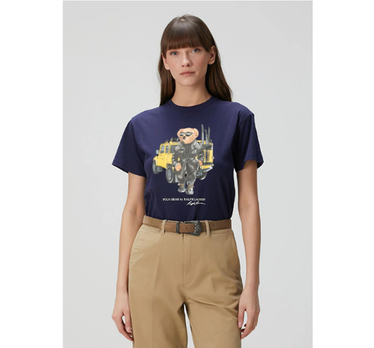 Women TEDDY BEAR T-SHIRT NAVY (Jeep)
