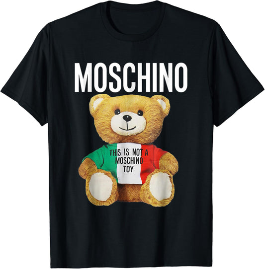 Women MOSCHINO BLACK BIG TEDDY T-SHIRT