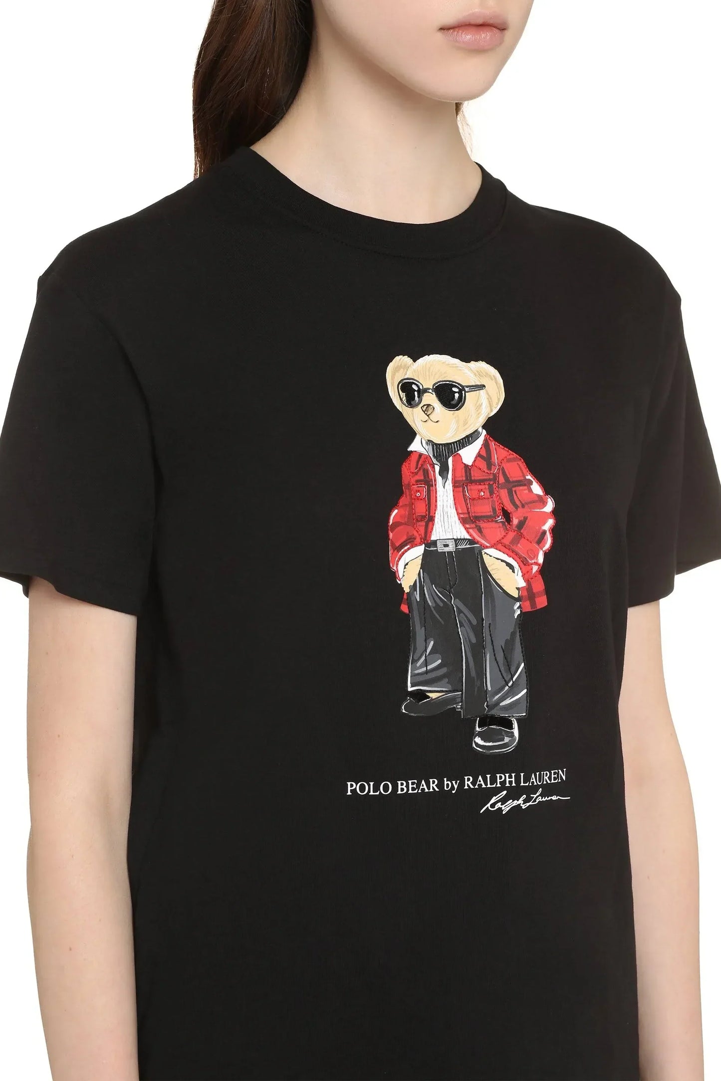 Women TEDDY BEAR T-SHIRT BLACK