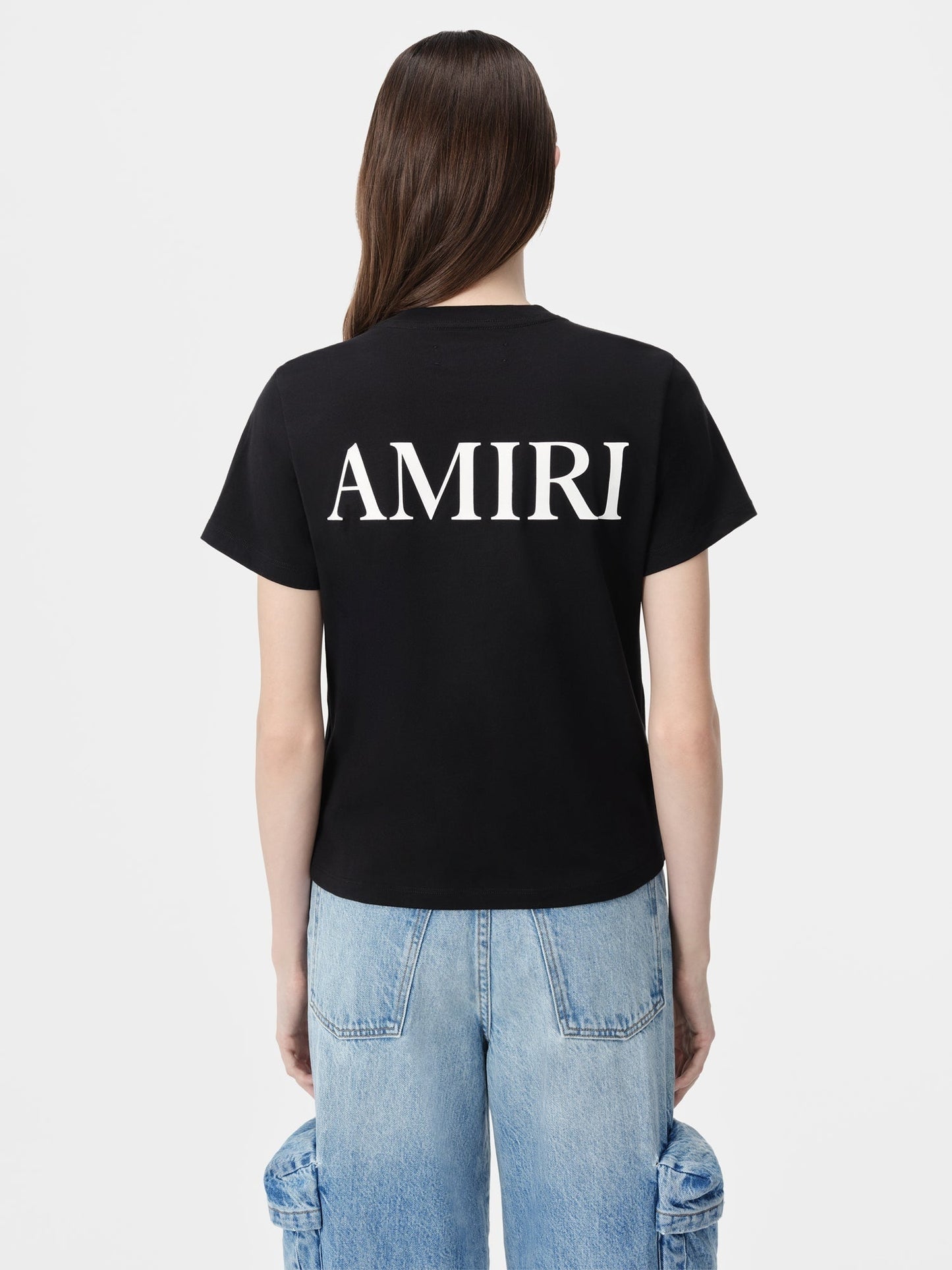 Women AMIRI BLACK T-SHIRT BACK PRINT