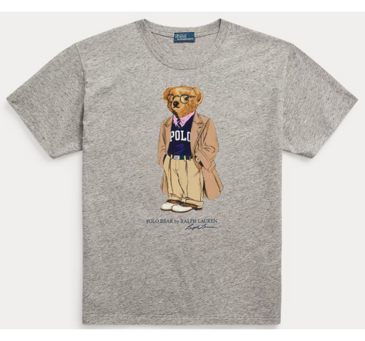 Women TEDDY BEAR T-SHIRT Grey (Brown Jacket)